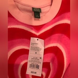Pink red target sweater oversized never used size small wild fable